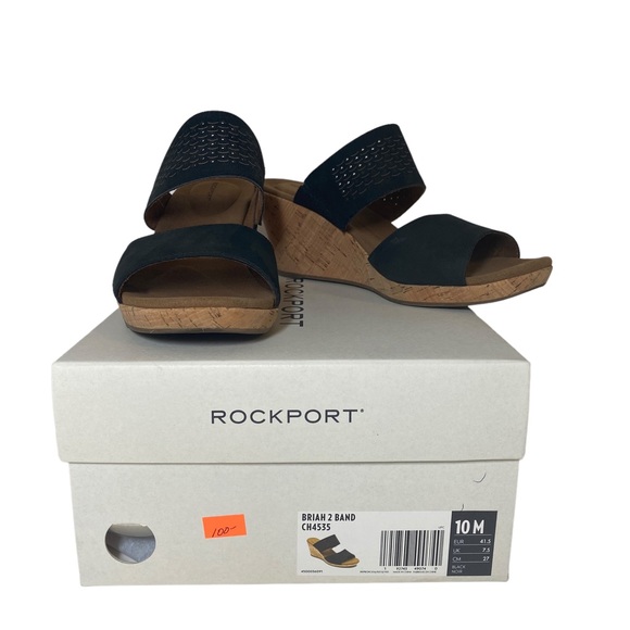 ROCKPORT Wedges Ladies size 10US Black and Tan. Extremely good condition - Picture 2 of 13